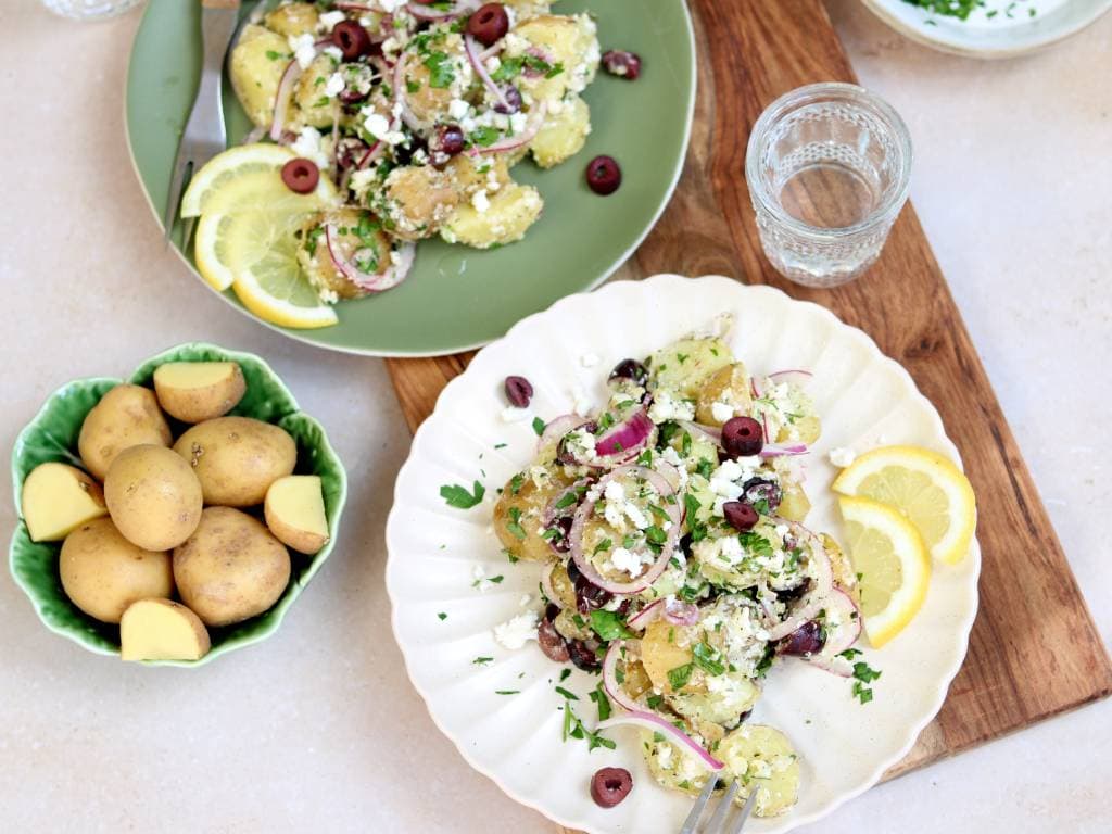 Griekse aardappelsalade