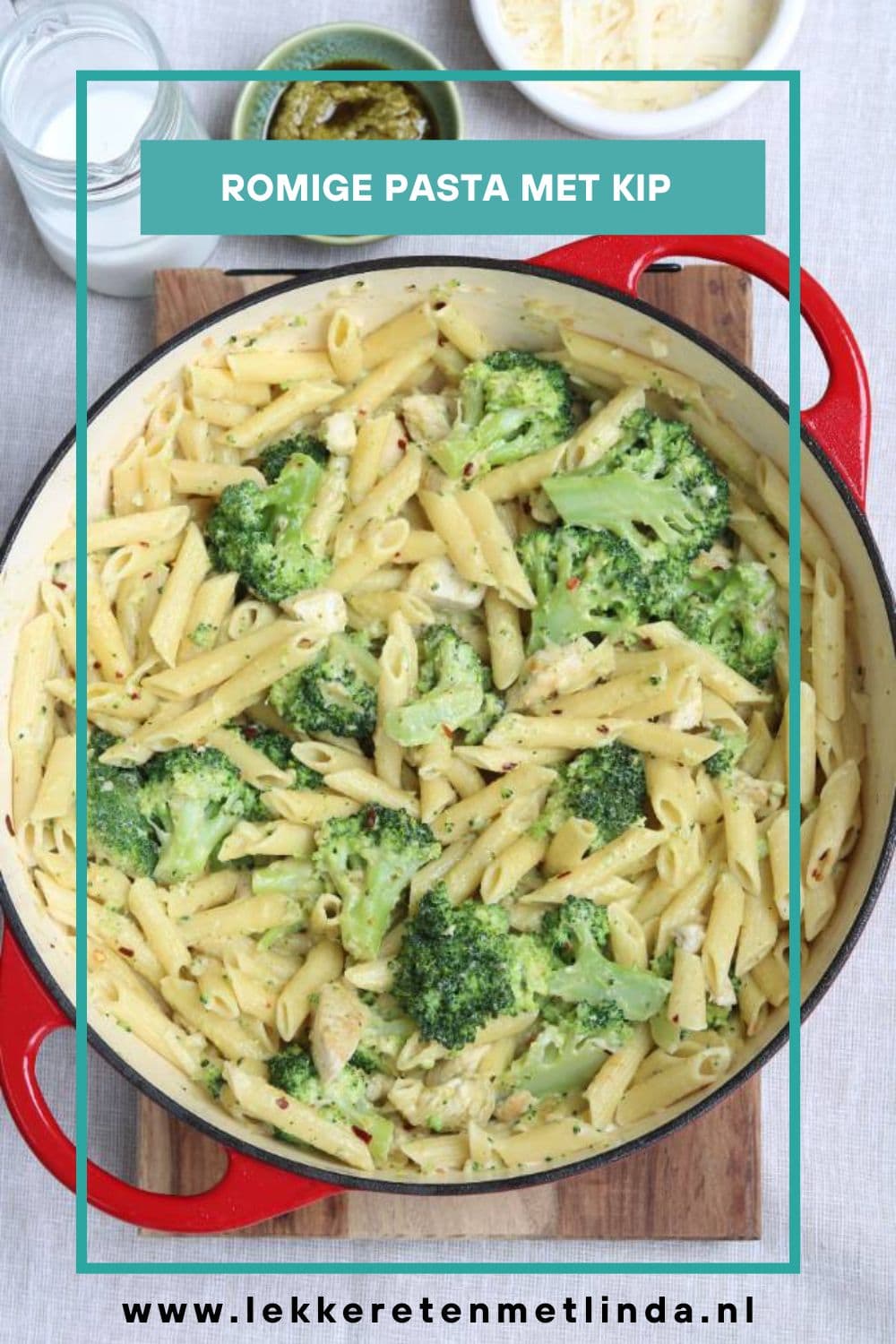 Romige pasta met kip, avondeten recept makkelijk