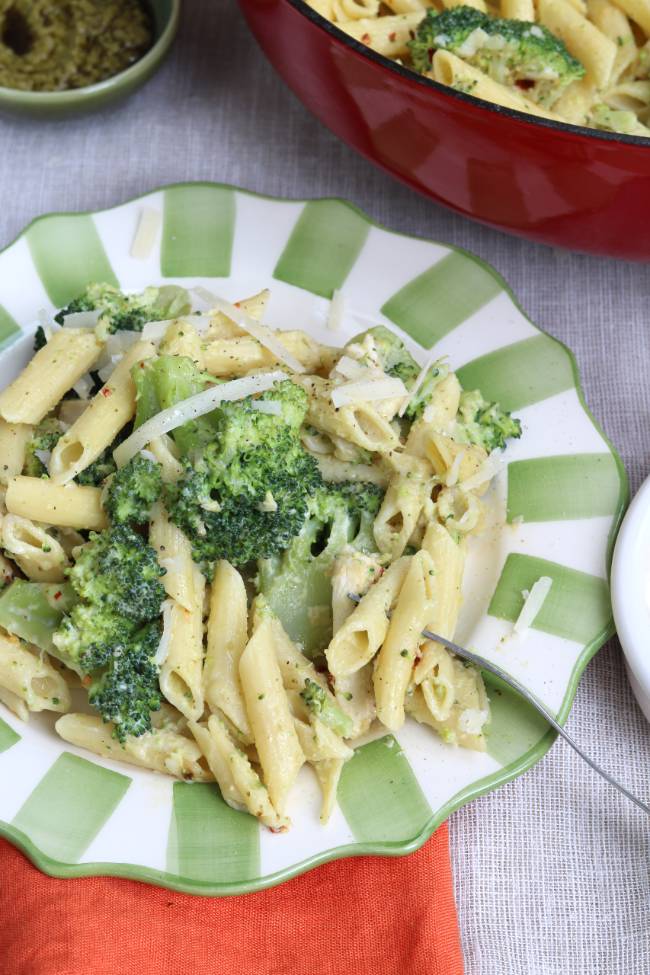 Romige pasta met kip