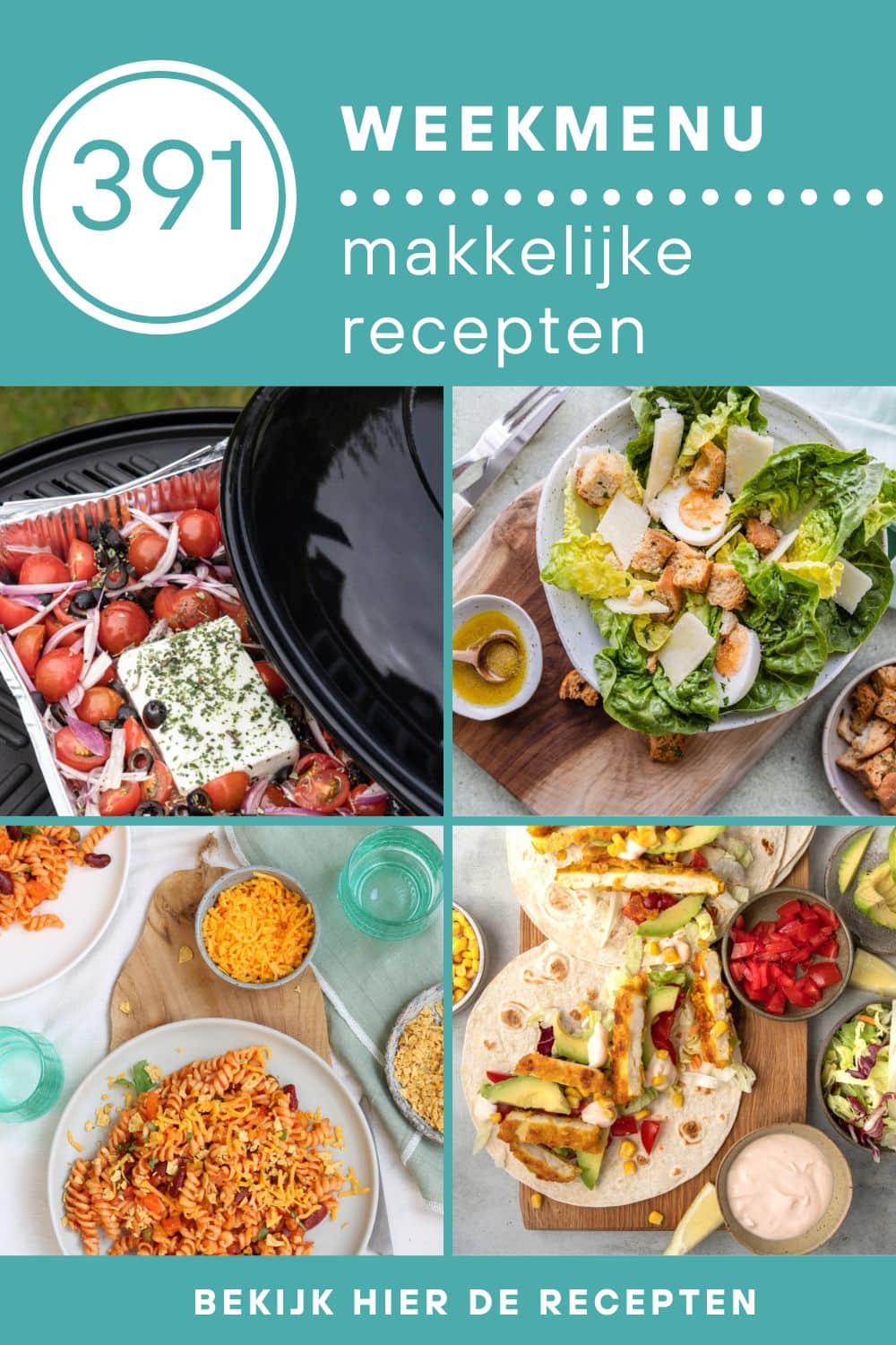 Weekmenu recepten voor het avondeten