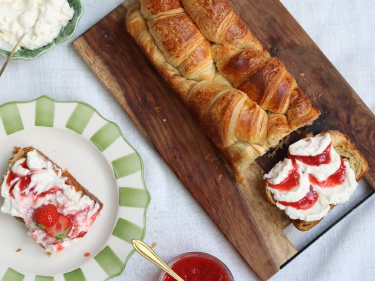 Makkelijk croissant brood, croissant leaf