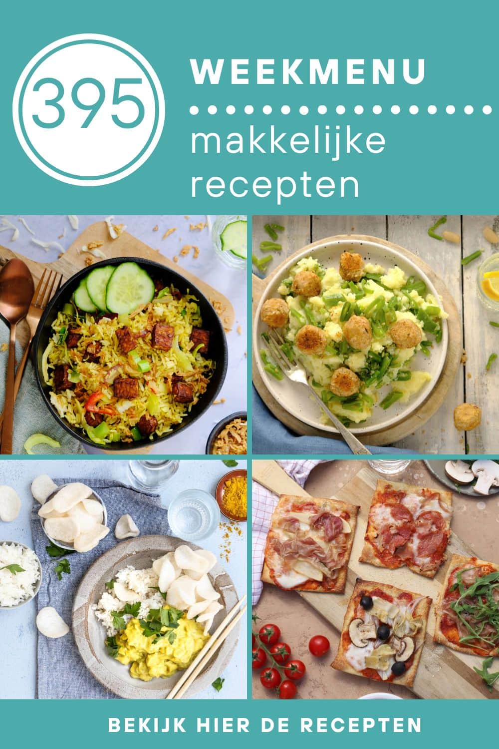 Weekmenu recepten voor het avondeten