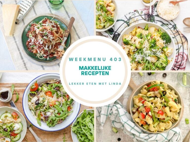 Wat eten we vandaag weekmenu