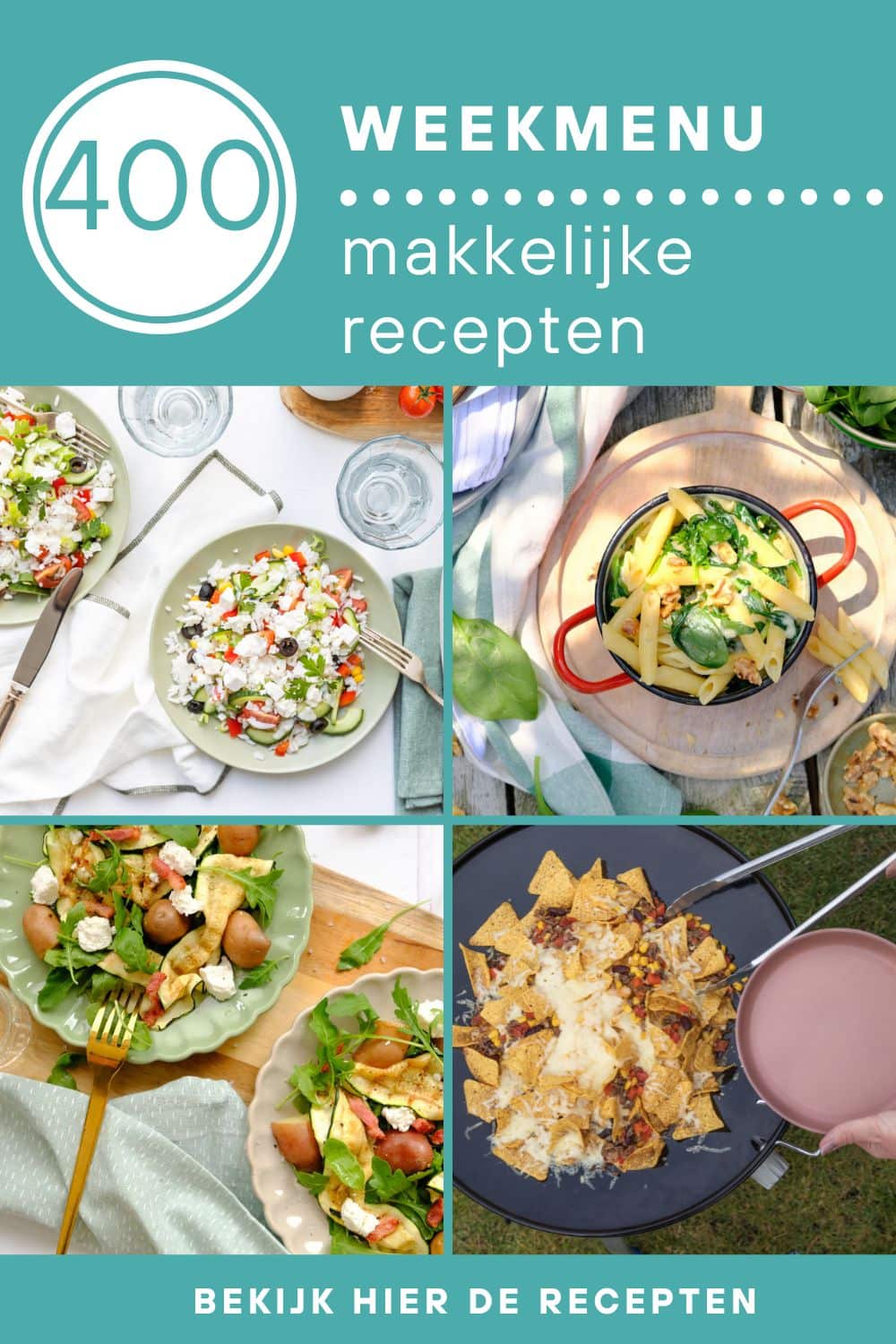 Weekmenu recepten voor het avondeten