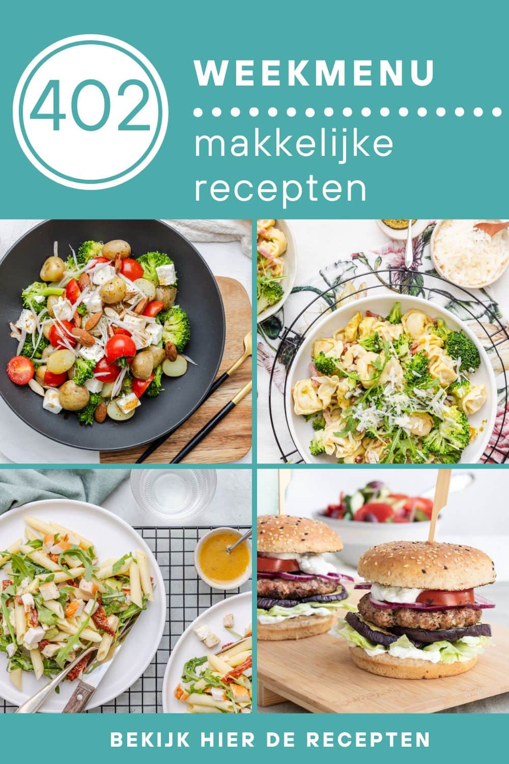 Weekmenu recepten voor het avondeten