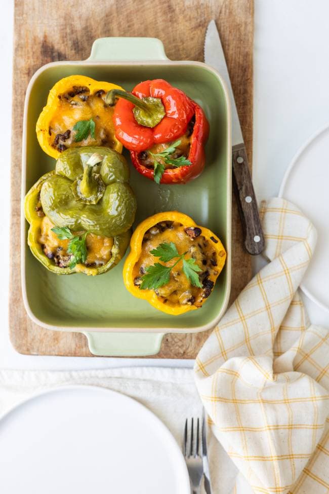 Gevulde paprika met gehakt