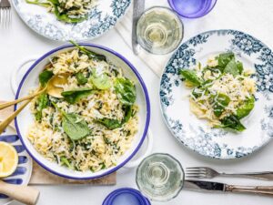 Orzo met spinazie