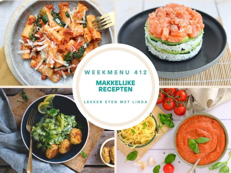 Wat eten we vandaag weekmenu