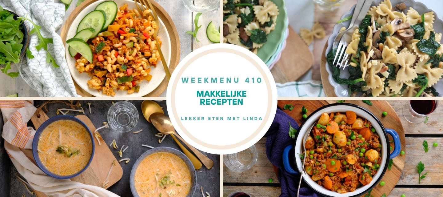 Weekmenu gezonde recepten