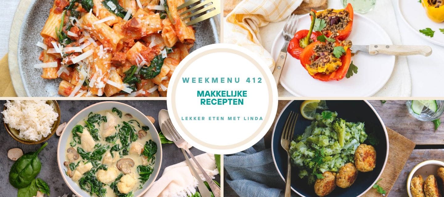 Weekmenu gezonde recepten