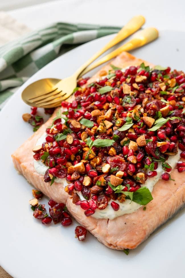 Kerst zalm uit de oven