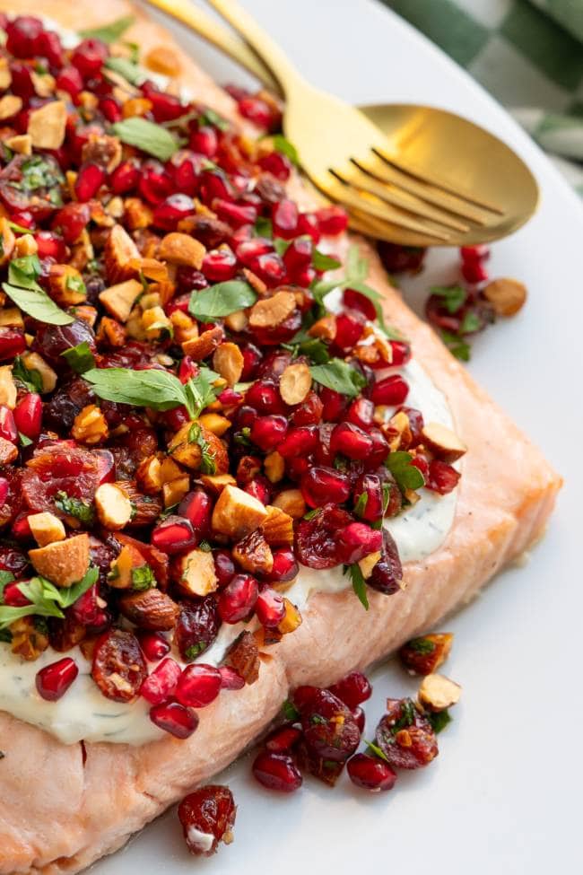 Kerst zalm uit de oven