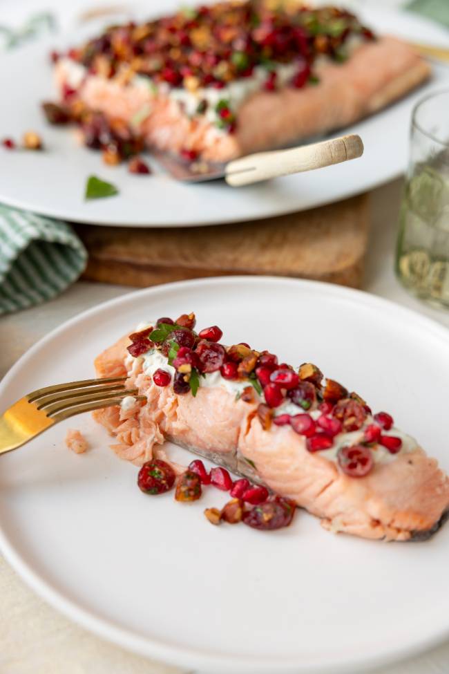 Kerst zalm uit de oven