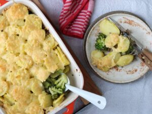 Ovenschotel met gehakt en broccoli