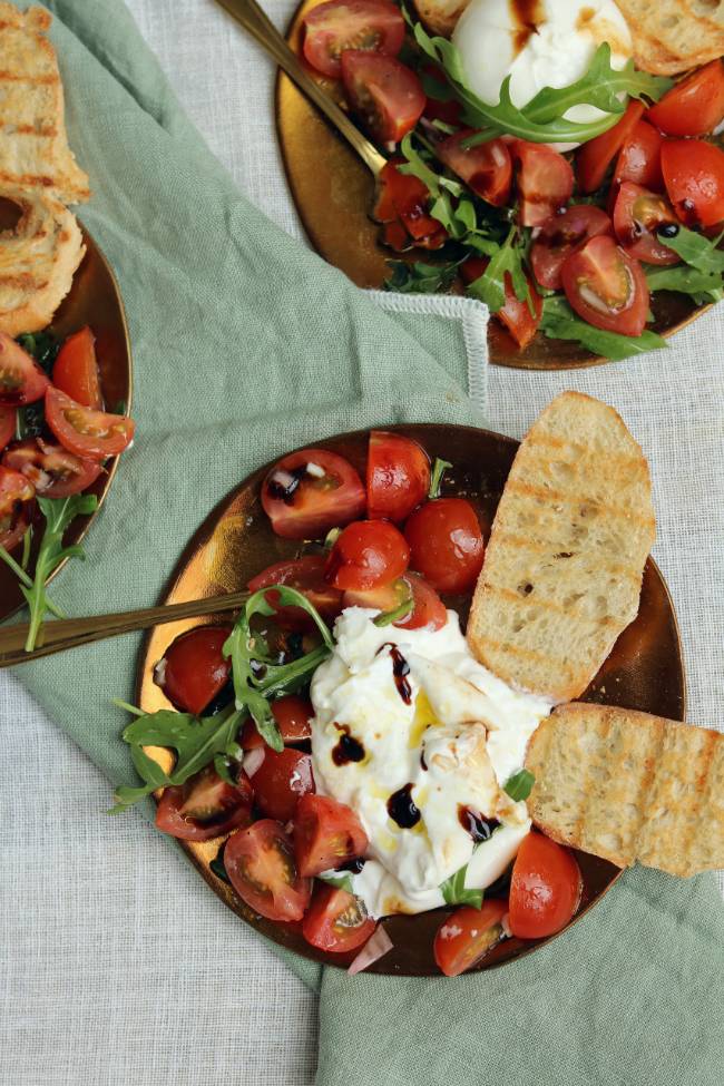 Burrata met tomaat