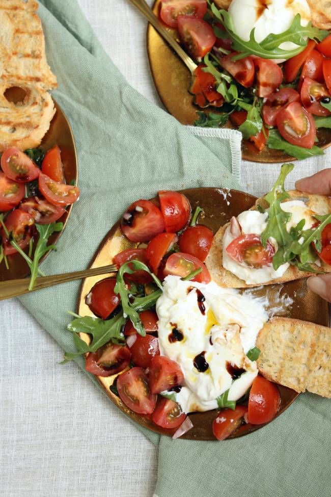 Burrata met tomaat