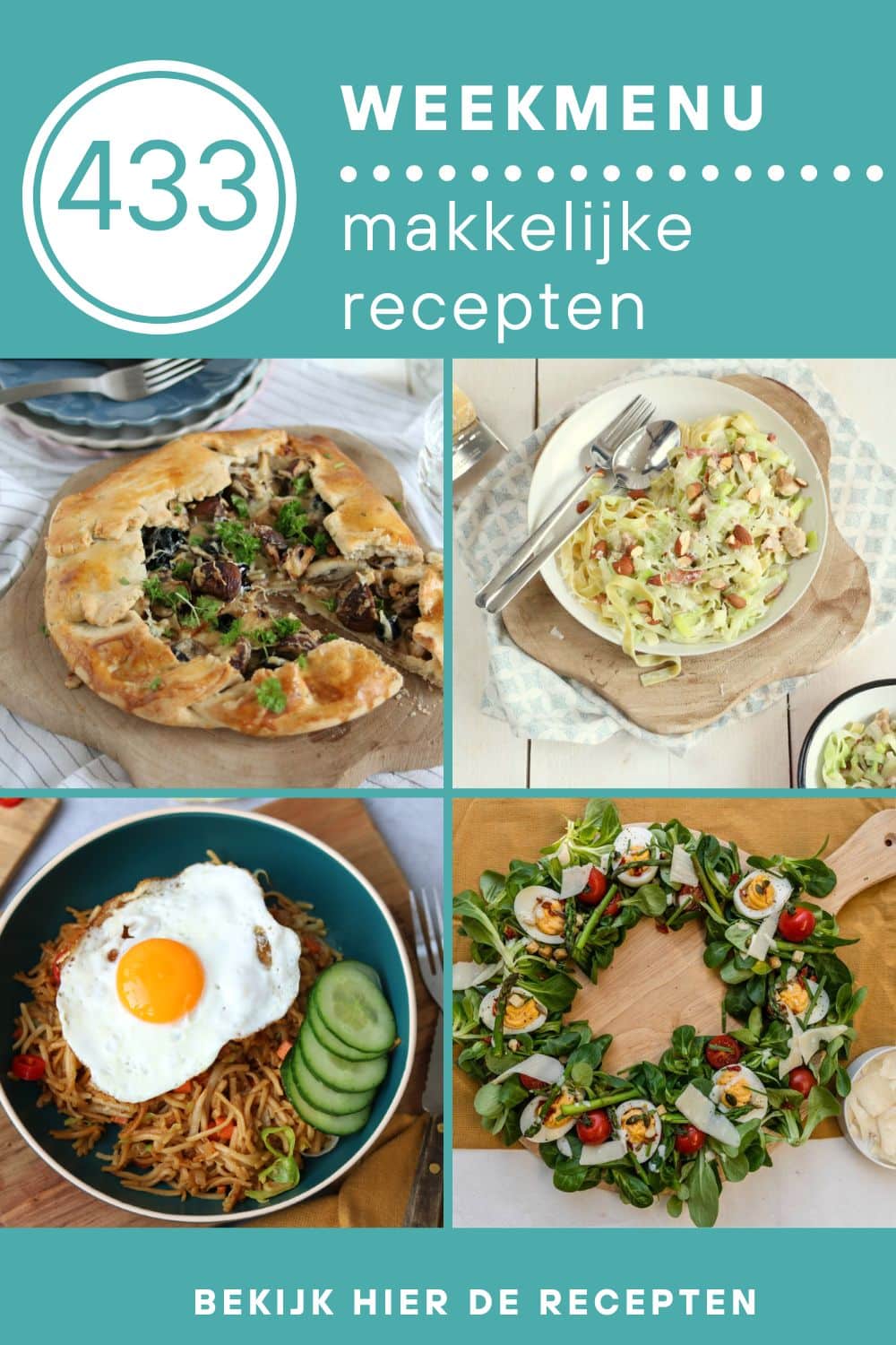 Weekmenu recepten voor het avondeten