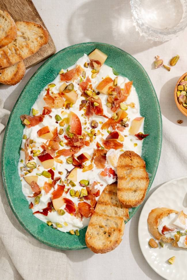 Burrata plank, burrata platter