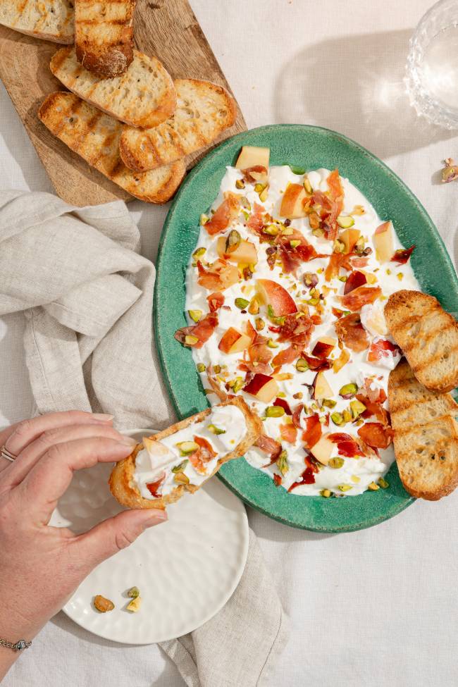 Burrata borrelplank