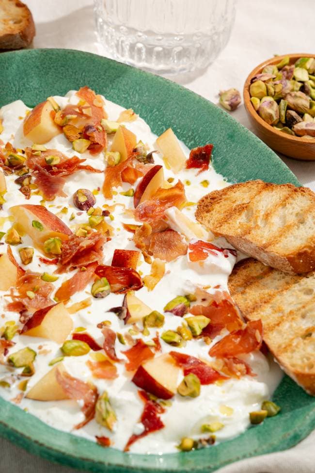 Burrata plank, burrata borrelhap