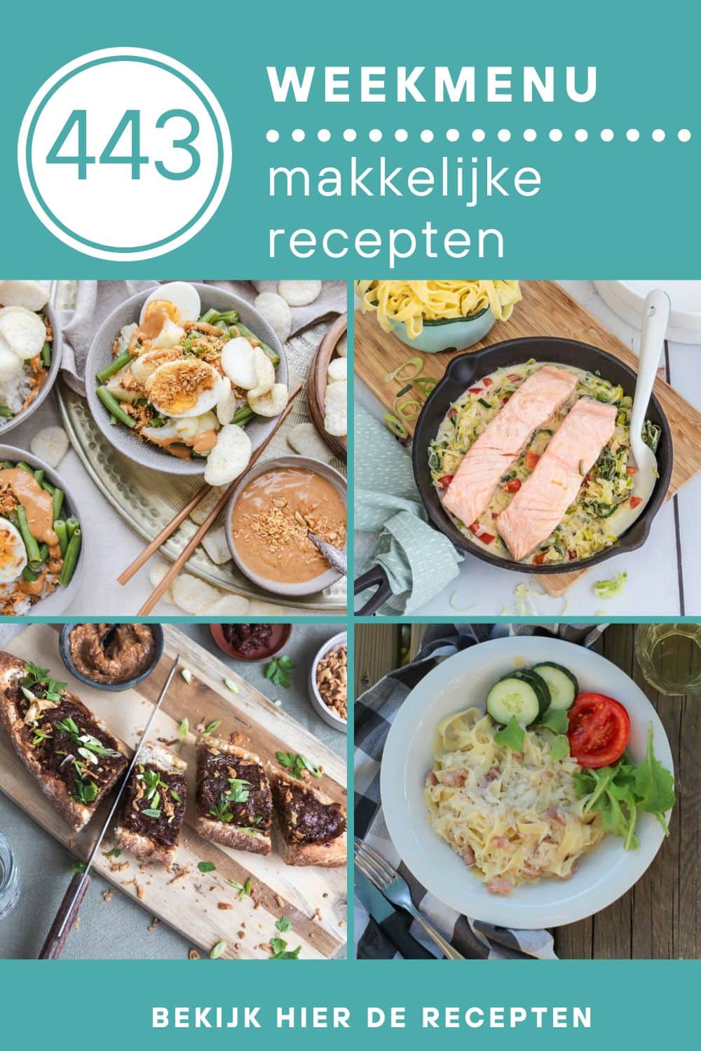 Weekmenu recepten voor het avondeten