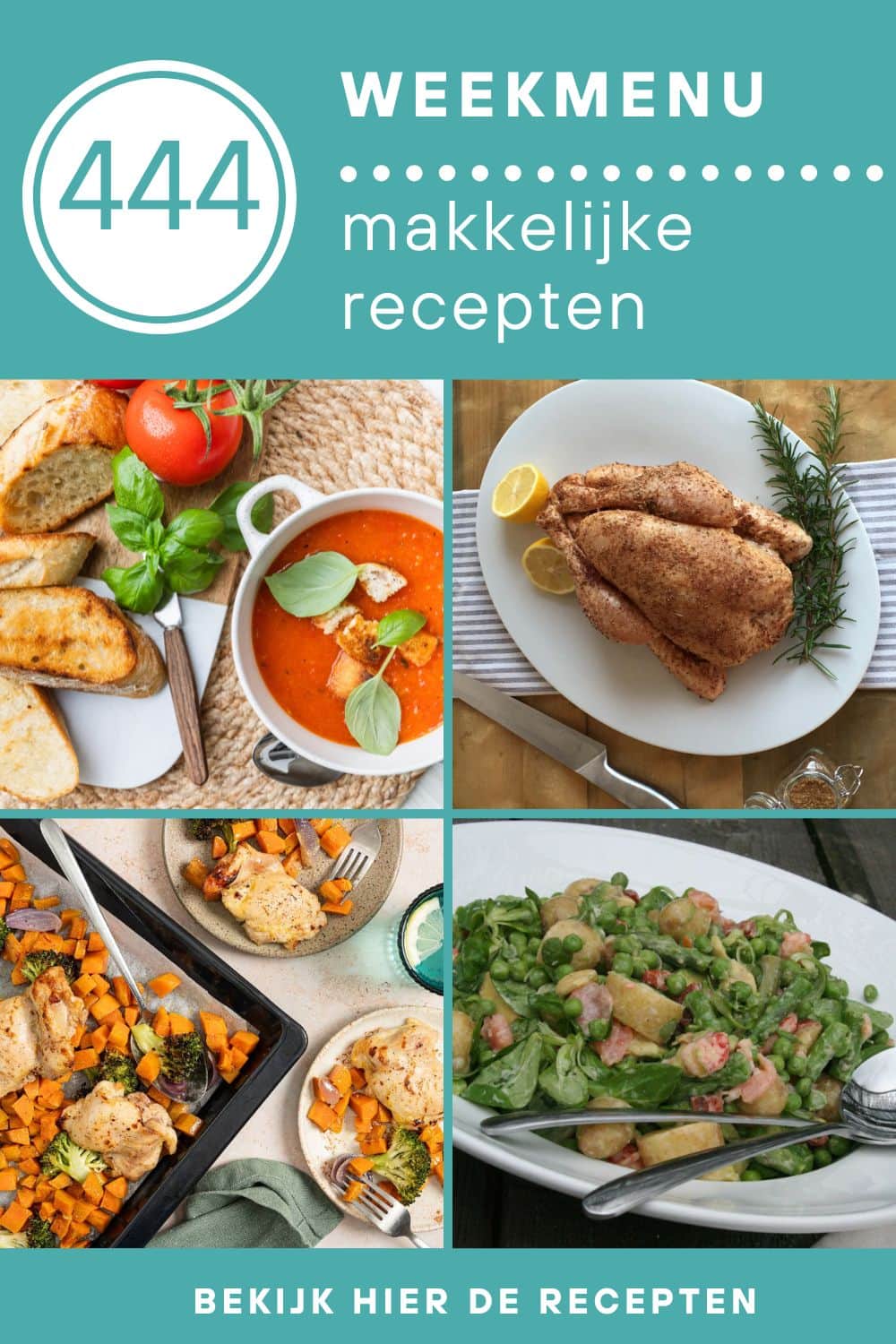 Weekmenu recepten voor het avondeten