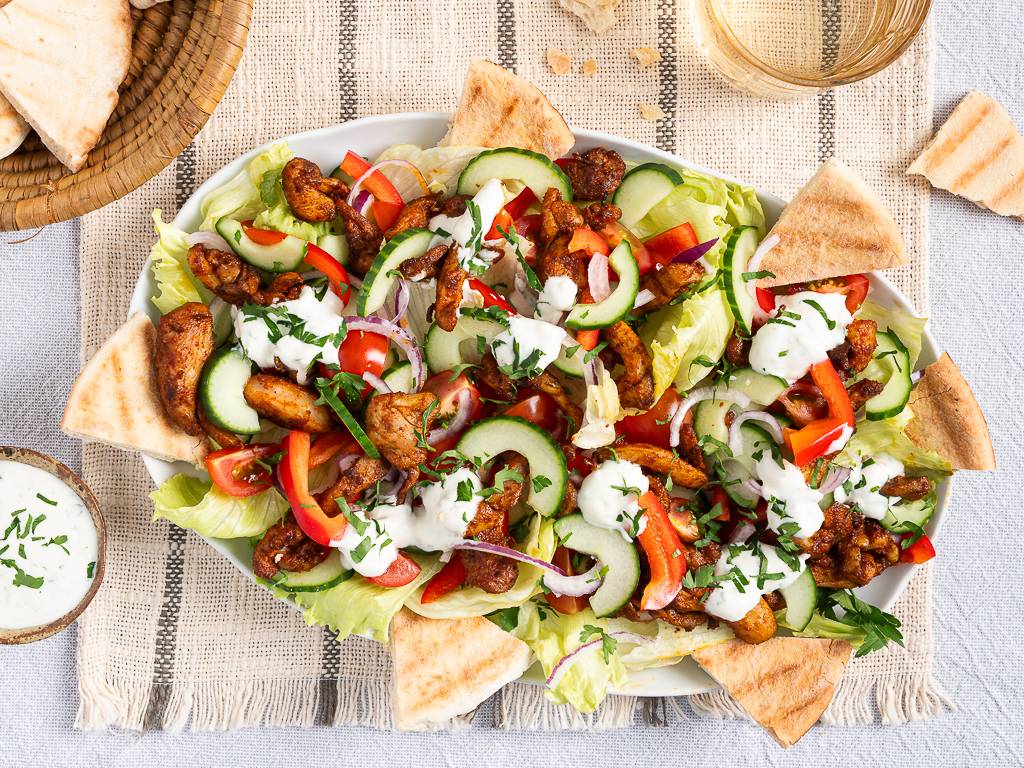 Kipshoarma salade