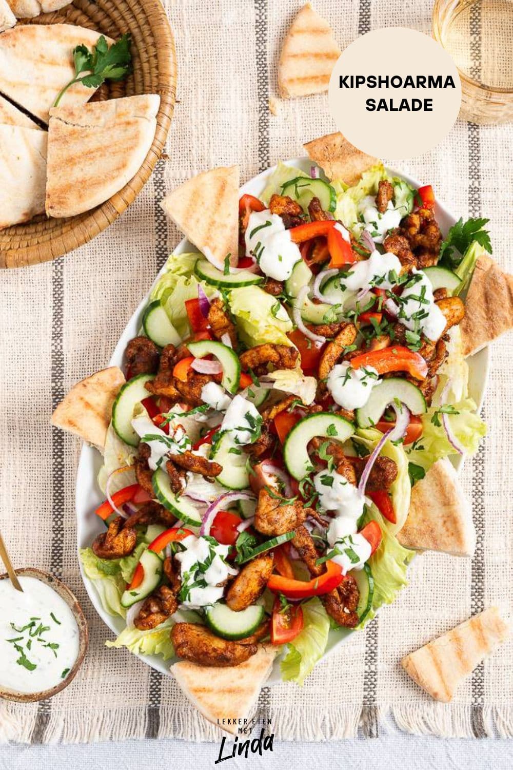 Kipshoarma salade zelf maken