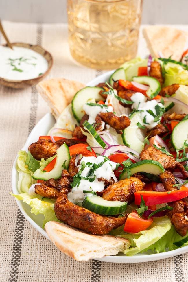 Kip shoarma salade zelf maken