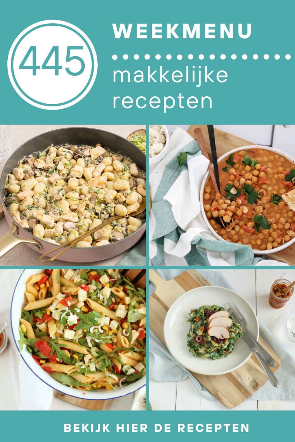 Weekmenu recepten voor het avondeten