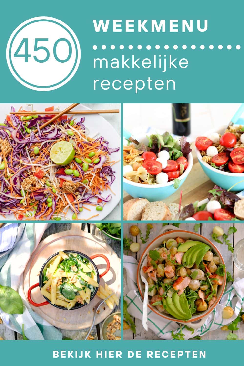 Weekmenu recepten voor het avondeten