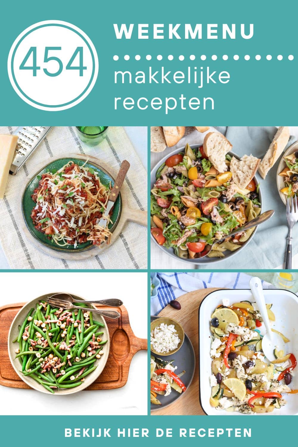 Weekmenu recepten voor het avondeten 454 1