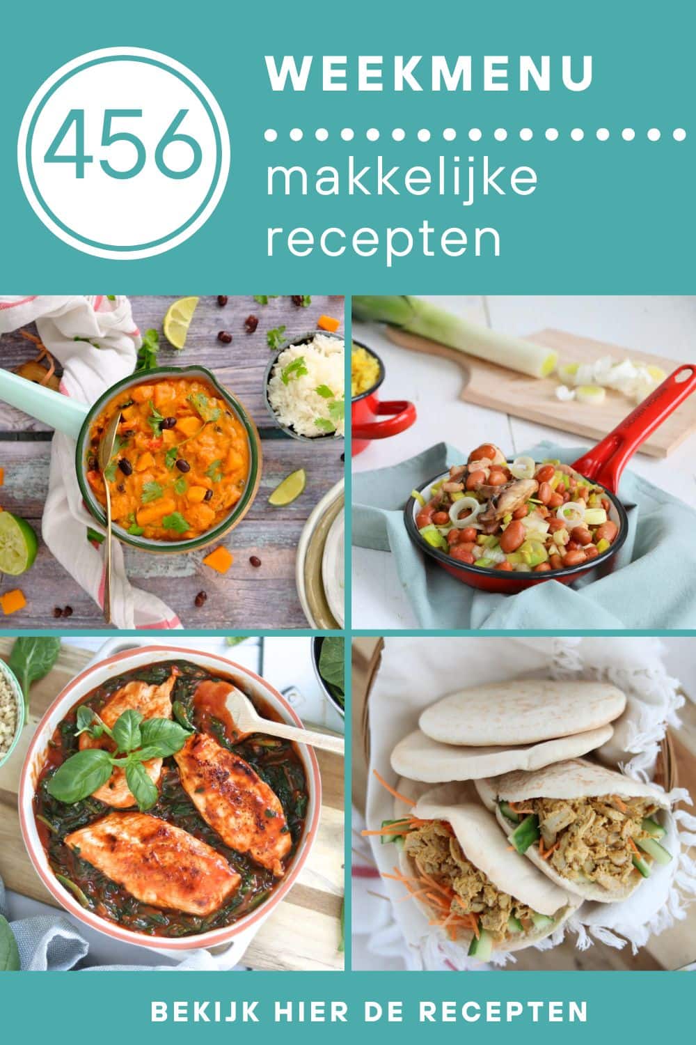 Weekmenu recepten voor het avondeten