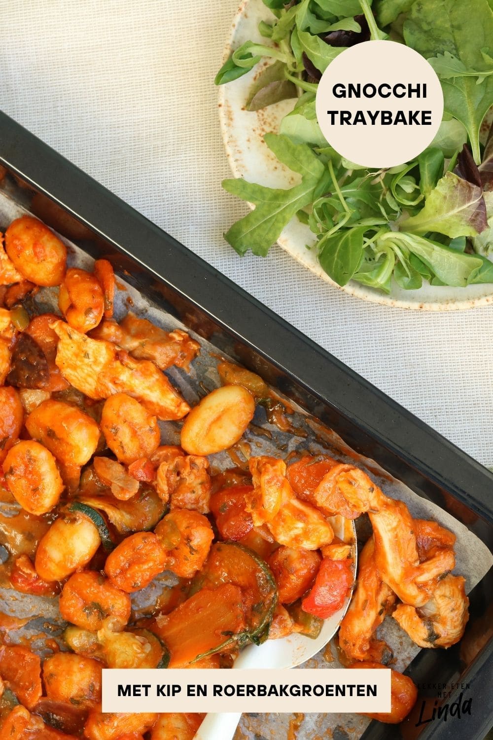 Traybake gnocchi, eenpansgerecht gnocchi met kip