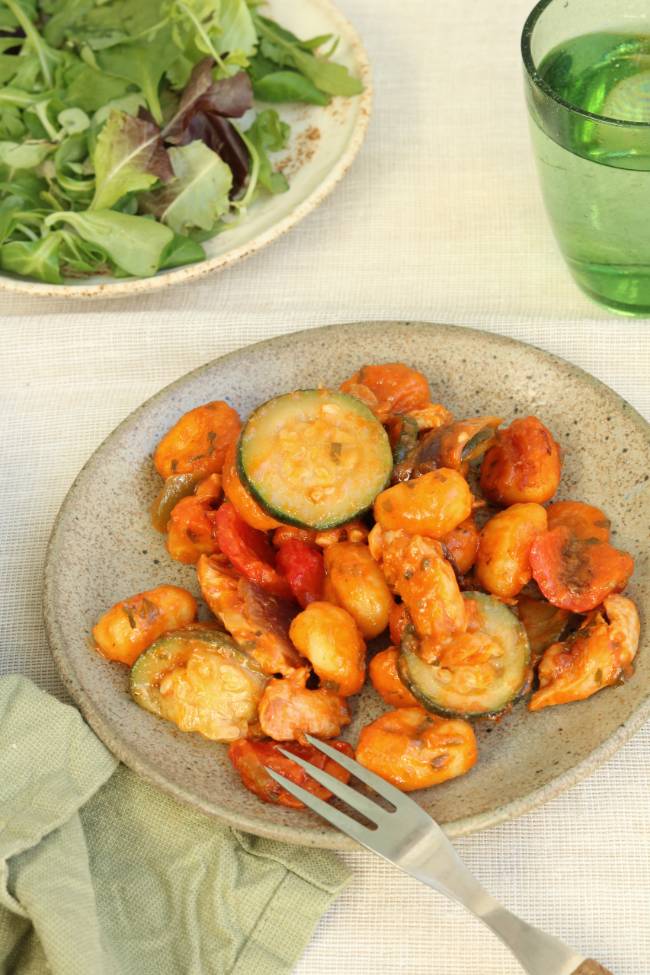 Traybake gnocchi, eenpansgerecht gnocchi met kip