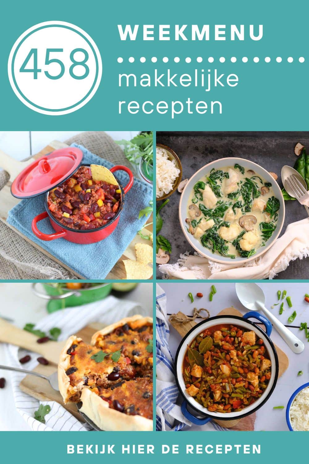 Weekmenu recepten voor het avondeten