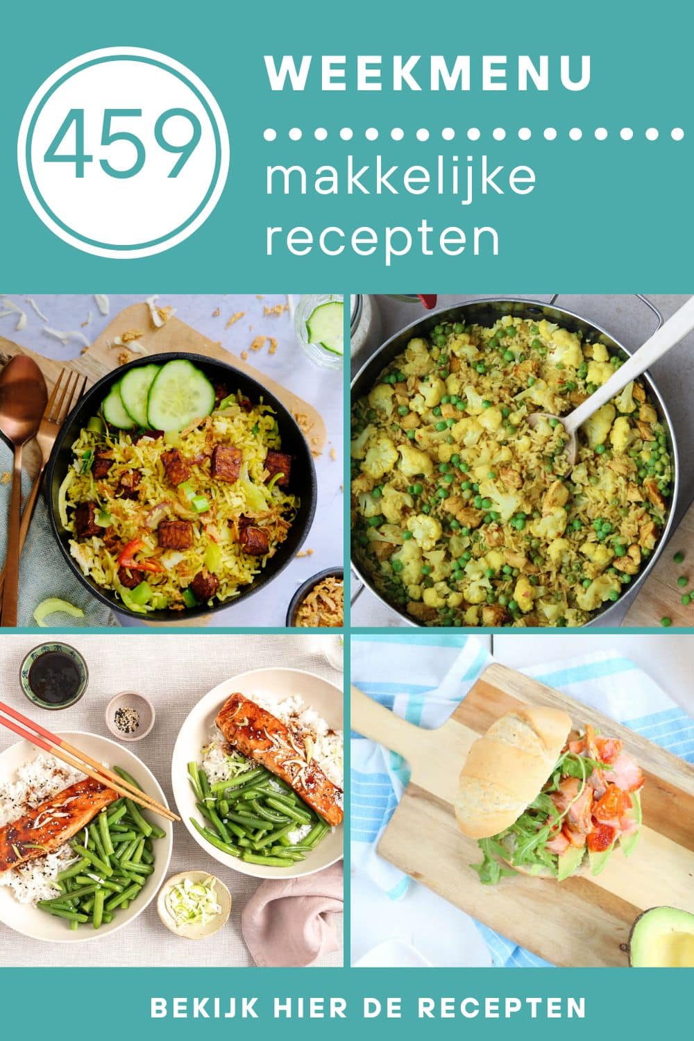 Weekmenu recepten voor het avondeten